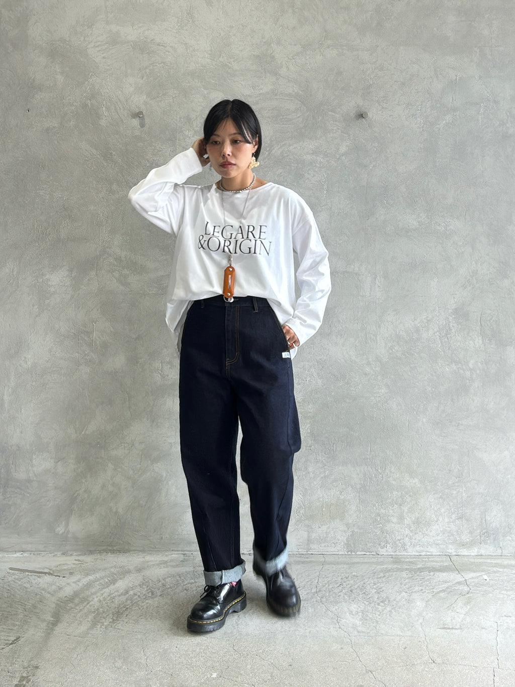 ロゴプリントロンT／Anna Kerry