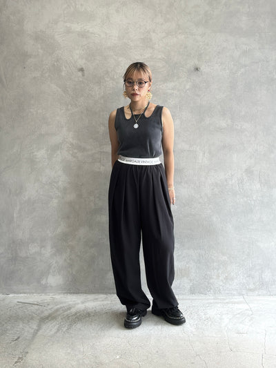 ロゴウエストタックパンツ／MG PT-26089-A／MARGAUX VINTAGE／2026 AW＃1