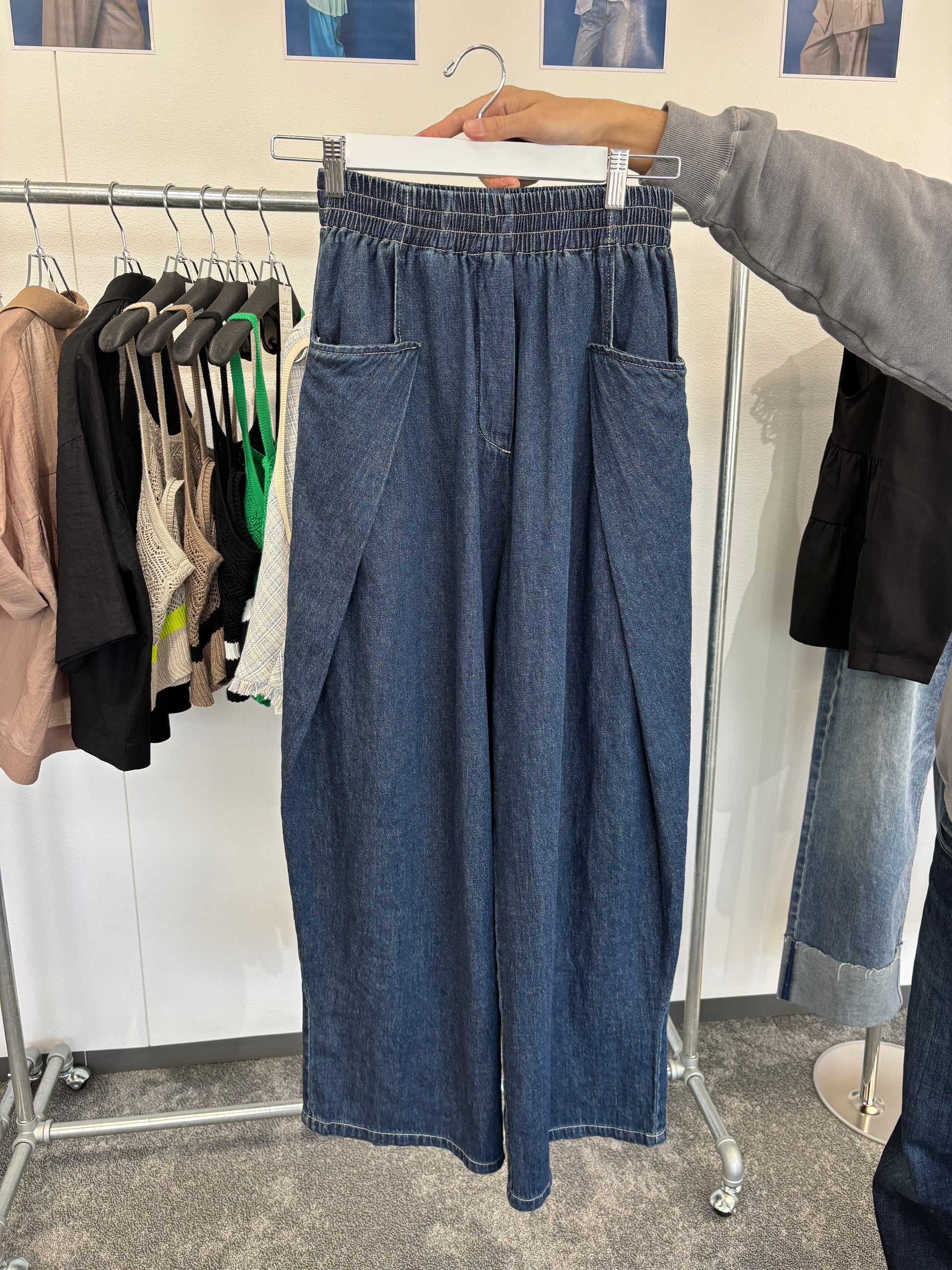 【予約販売】オーバータックリネンデニムワイド／601464／CYAN tokyo／2026 SS#2