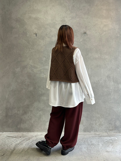 シャーリングティアードブラウス／CYAN tokyo