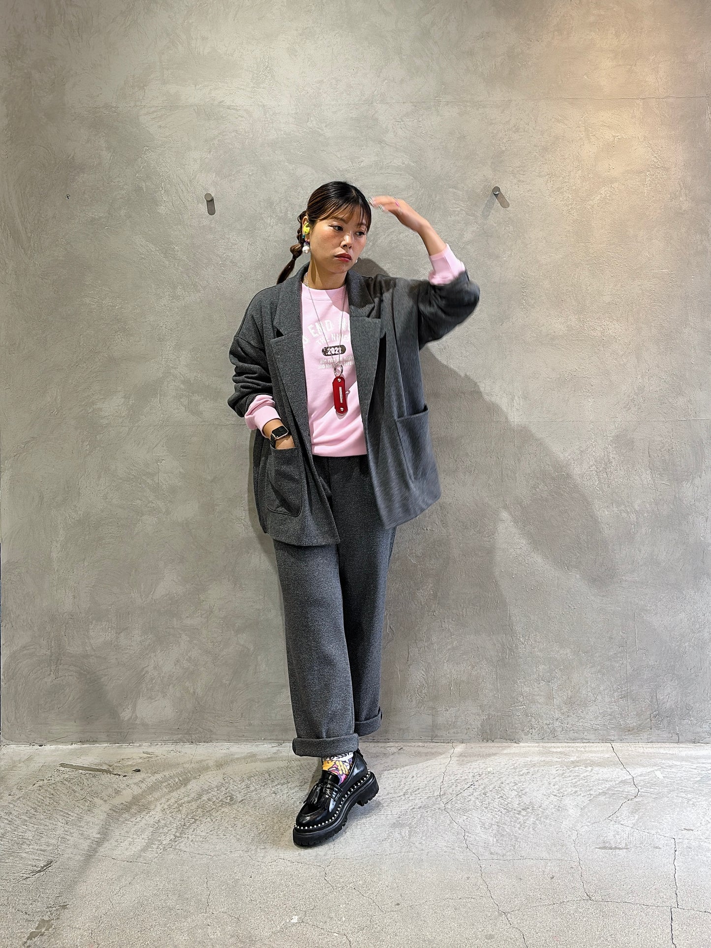 ウールタックパンツ／LE MÉLANGE