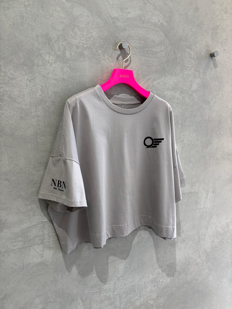 ショート丈ドライタッチTシャツ／No.9-the Nines-