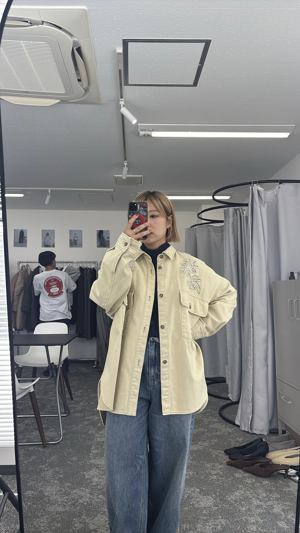 【予約⚡︎販売】刺繍オーバーシャツブルゾン／607532／CYAN tokyo／2026 AW#2