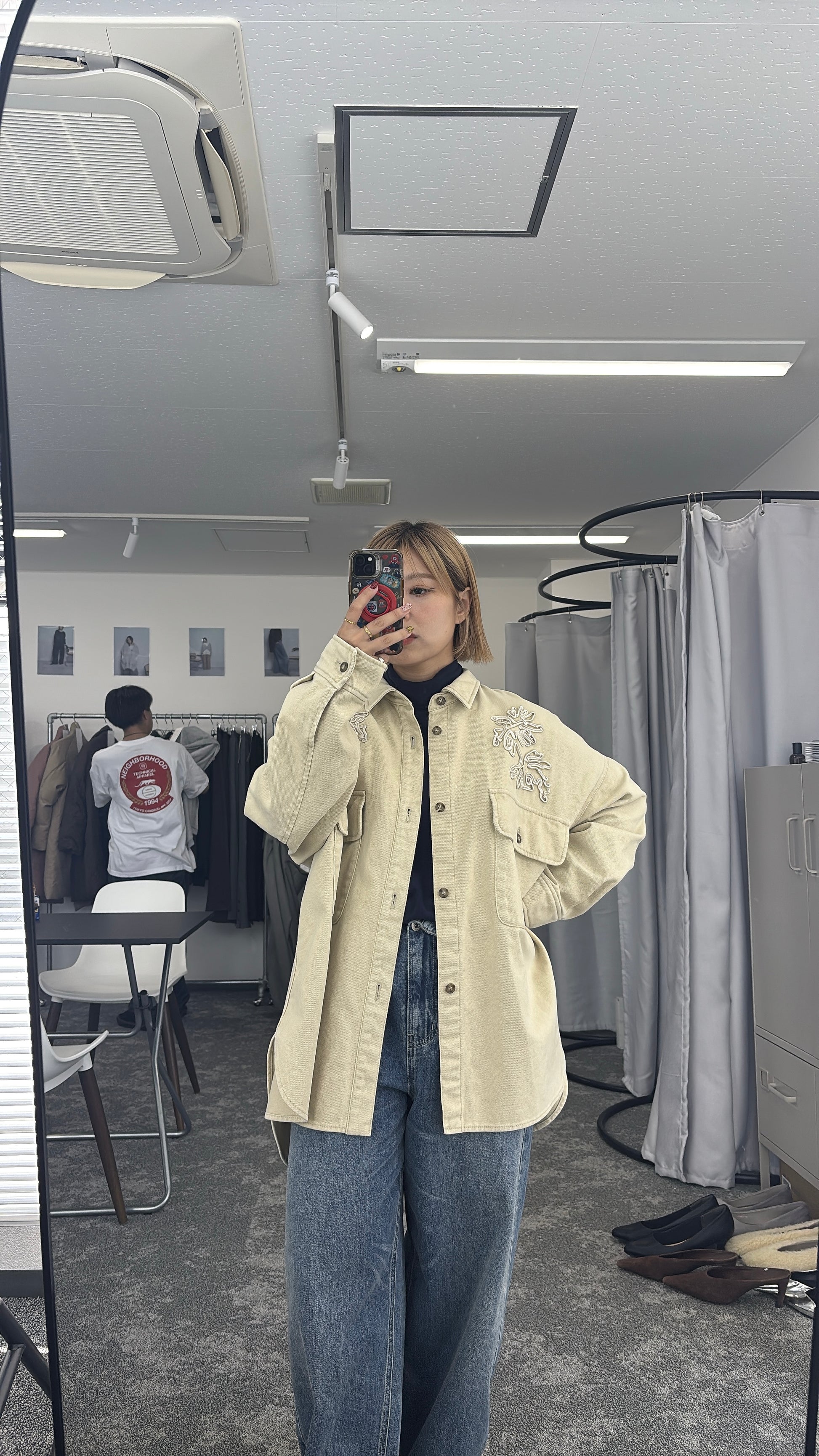 【予約⚡︎販売】刺繍オーバーシャツブルゾン／607532／CYAN tokyo／2026 AW#2