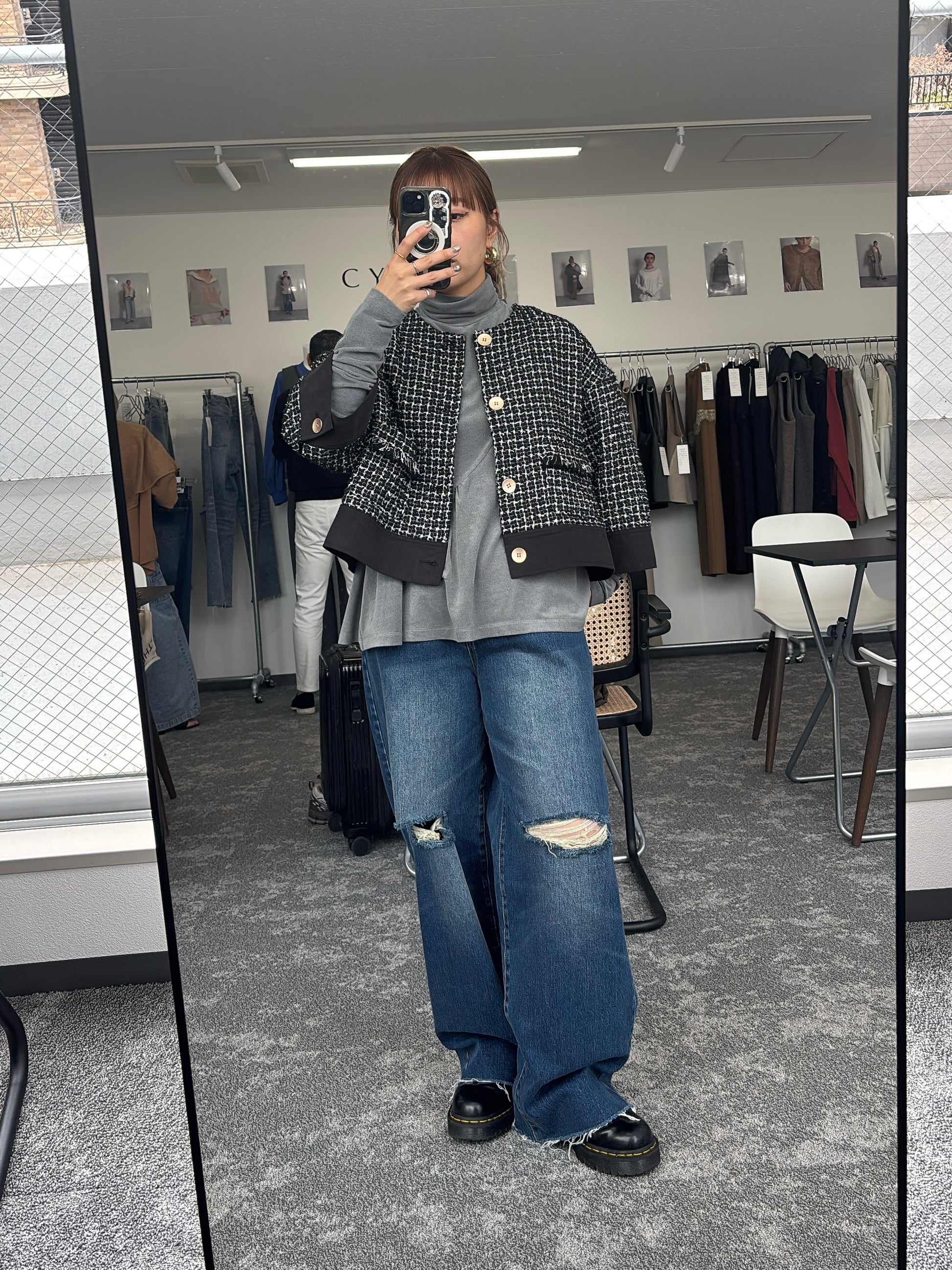 【予約⚡︎販売】アシメギャザーワームタートル／604506／CYAN tokyo／2026 AW#1