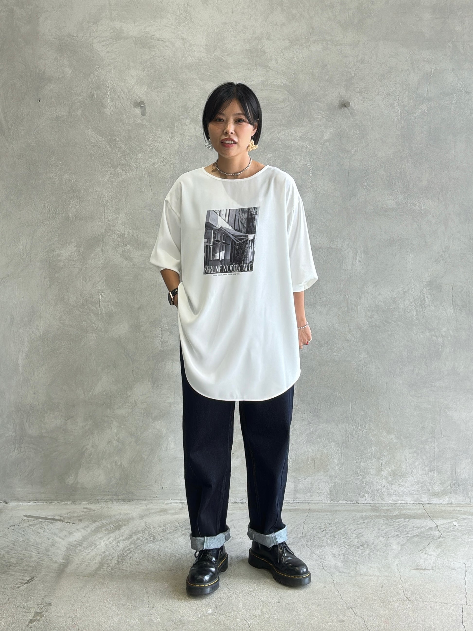 前後2wayフォトプリントロンT／Anna Kerry
