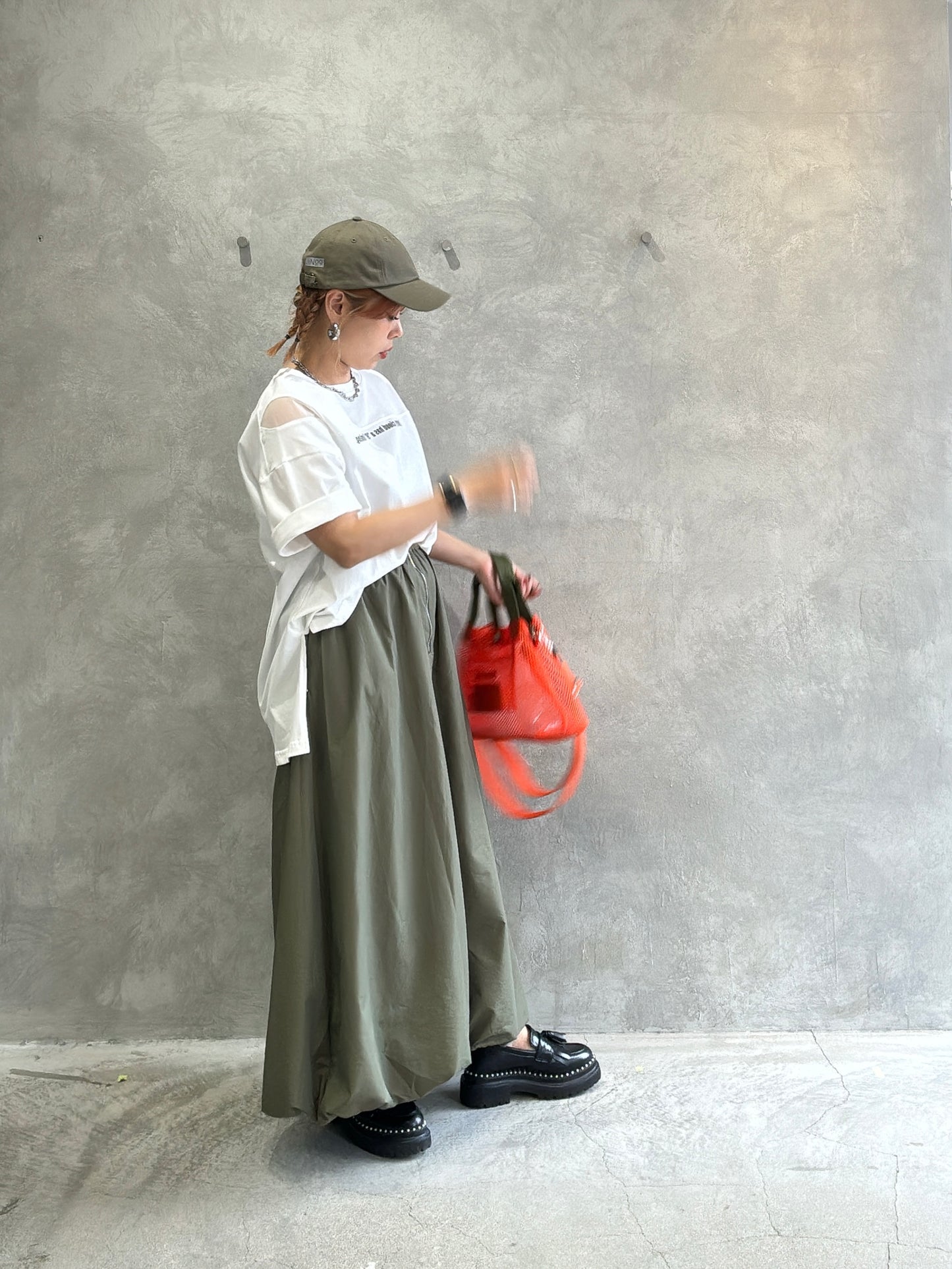 2wayナイロンバルーンスカート