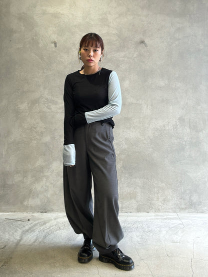 バイカラーインナーニット／LHELBIE