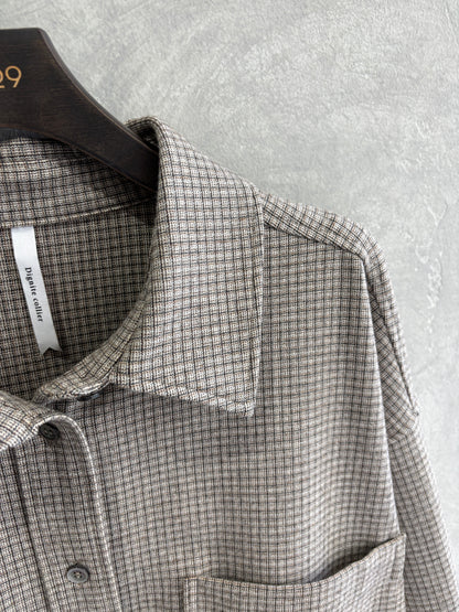 ピーチ起毛チェックシャツ／Dignite collier