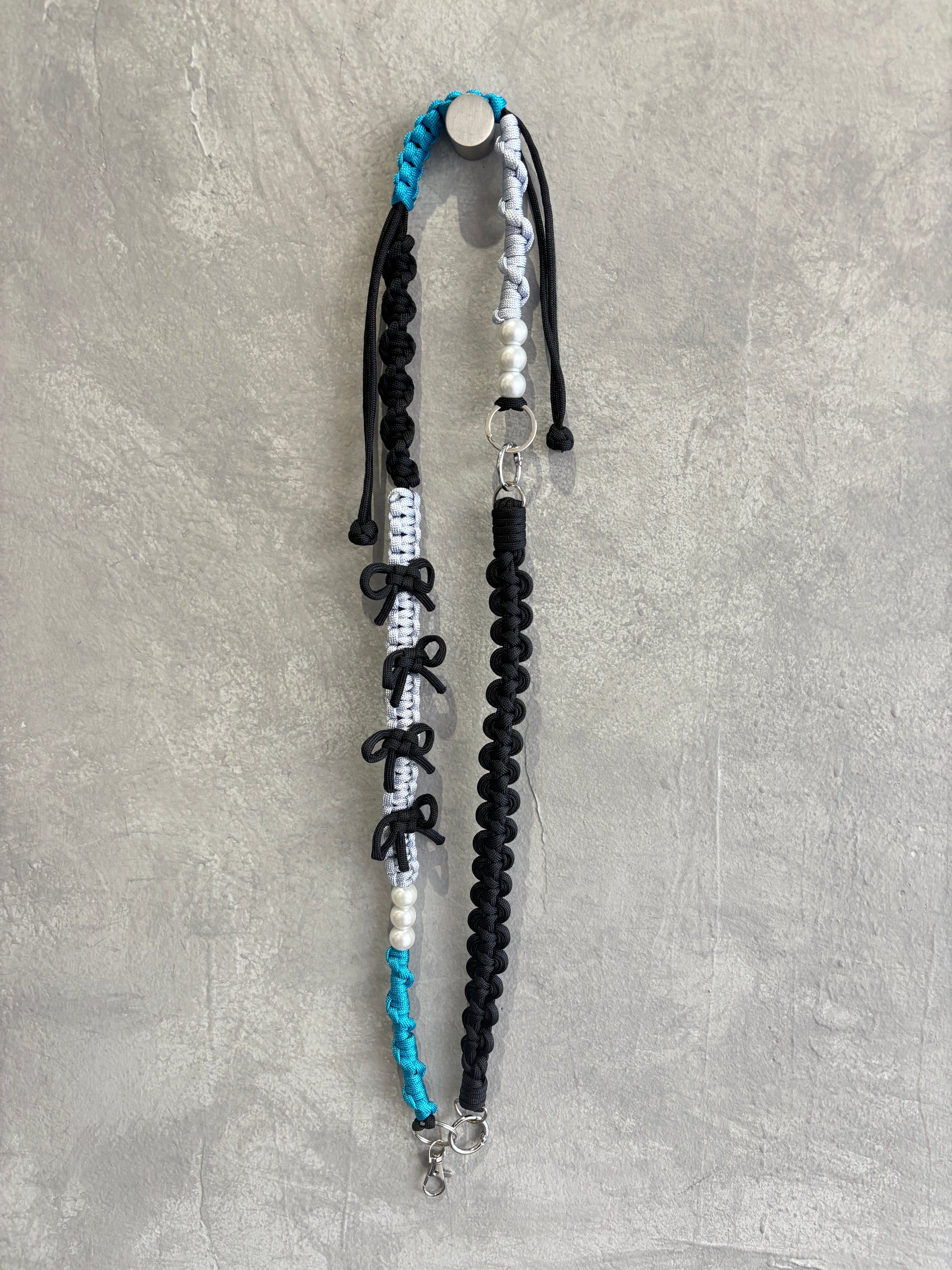 ⭐︎コラボ【予約販売】3wayパラコードショルダー／リボンパール／受注生産