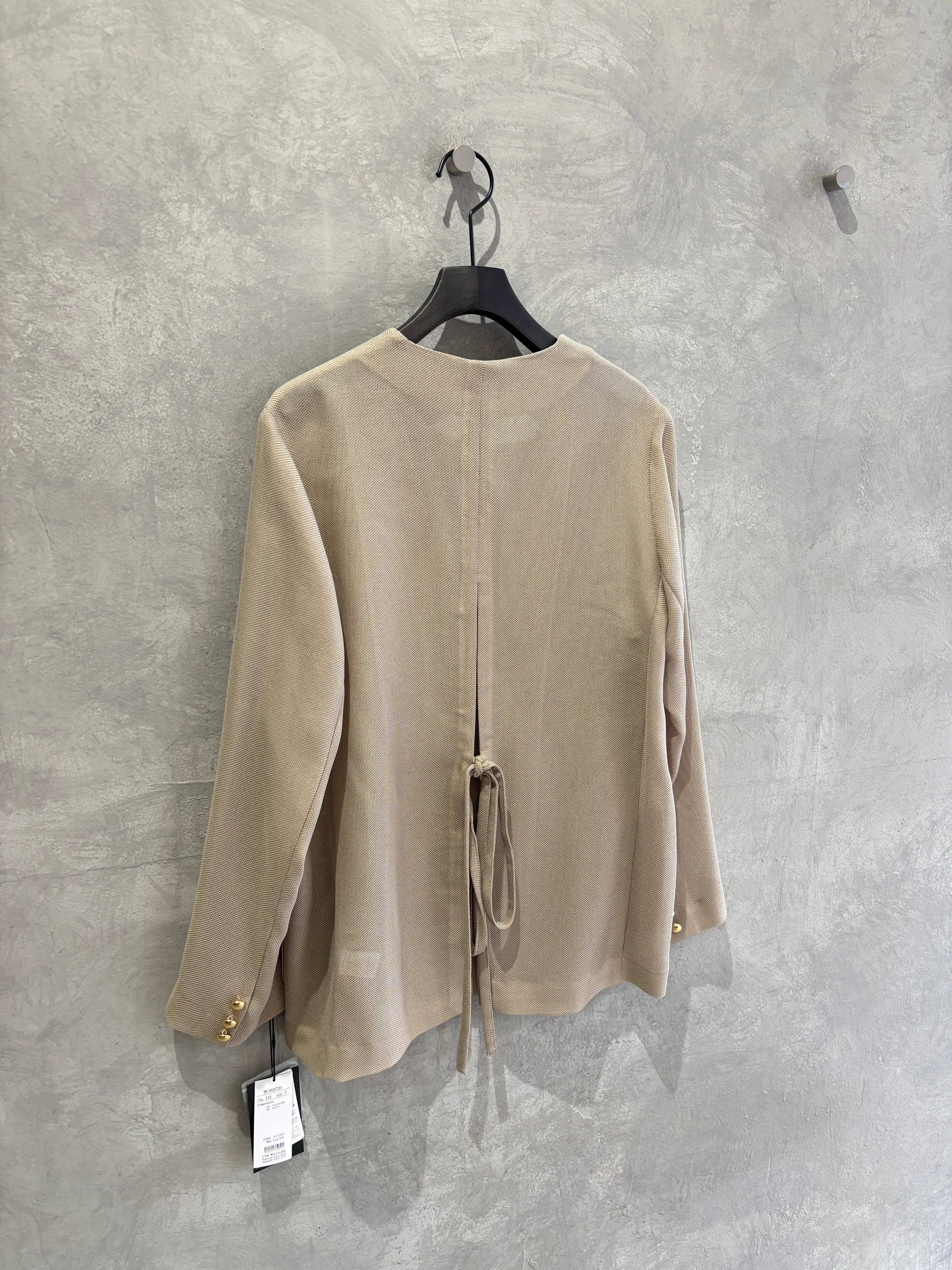 メッシュノーカラージャケット／Dignite collier