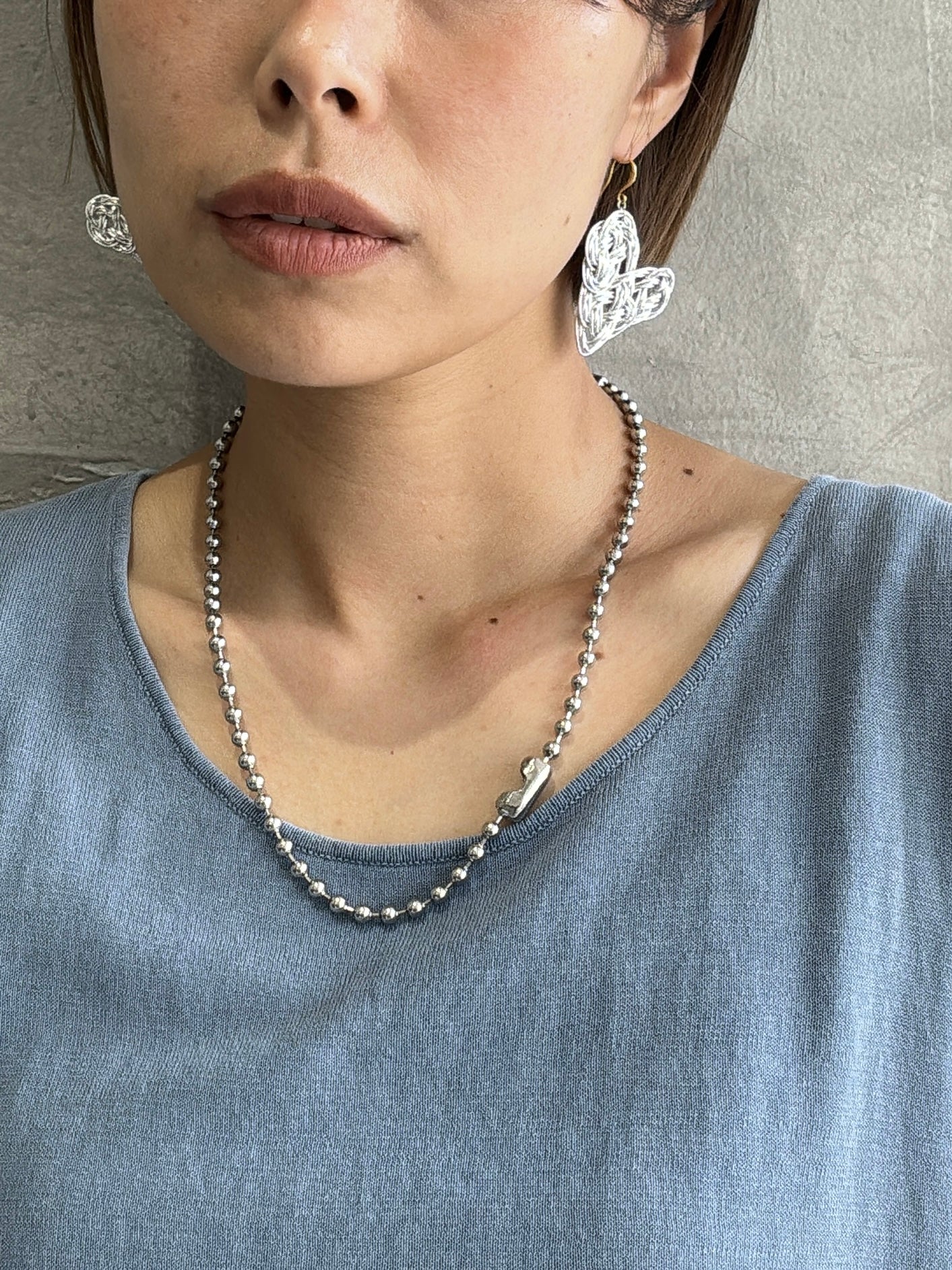 ５ミリボールチェーンチョーカー＆ブレスレットセット【ステンレス】／the Nines basic