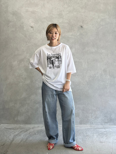 受付終了【予約販売】Les Souvenirs シアー天竺Tシャツ／ING