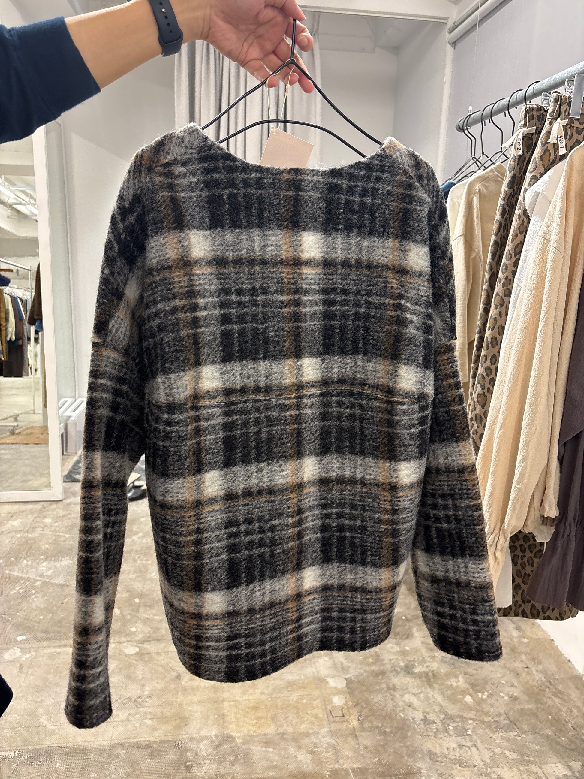 受付終了【予約⚡︎販売】スライバージャージチェック柄カーディガン／#8641104／LE MÉLANGE／2026 AW #1