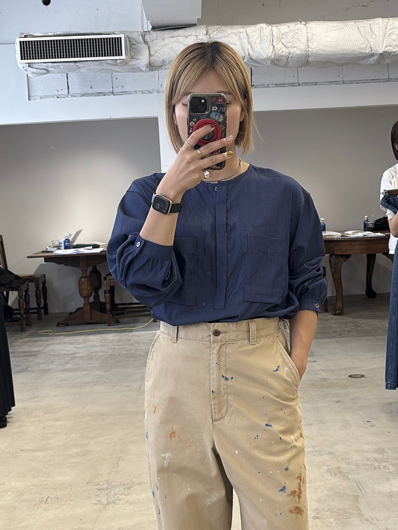 【予約⚡︎販売】ノーカラープルオーバーシャツ／8653203／LE MÉLANGE／2026 AW #2