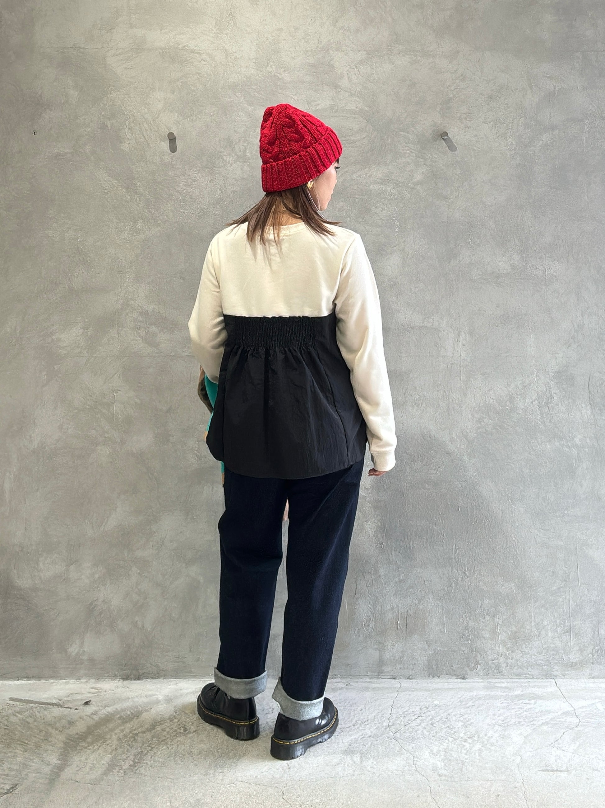 フリル切替スウェット