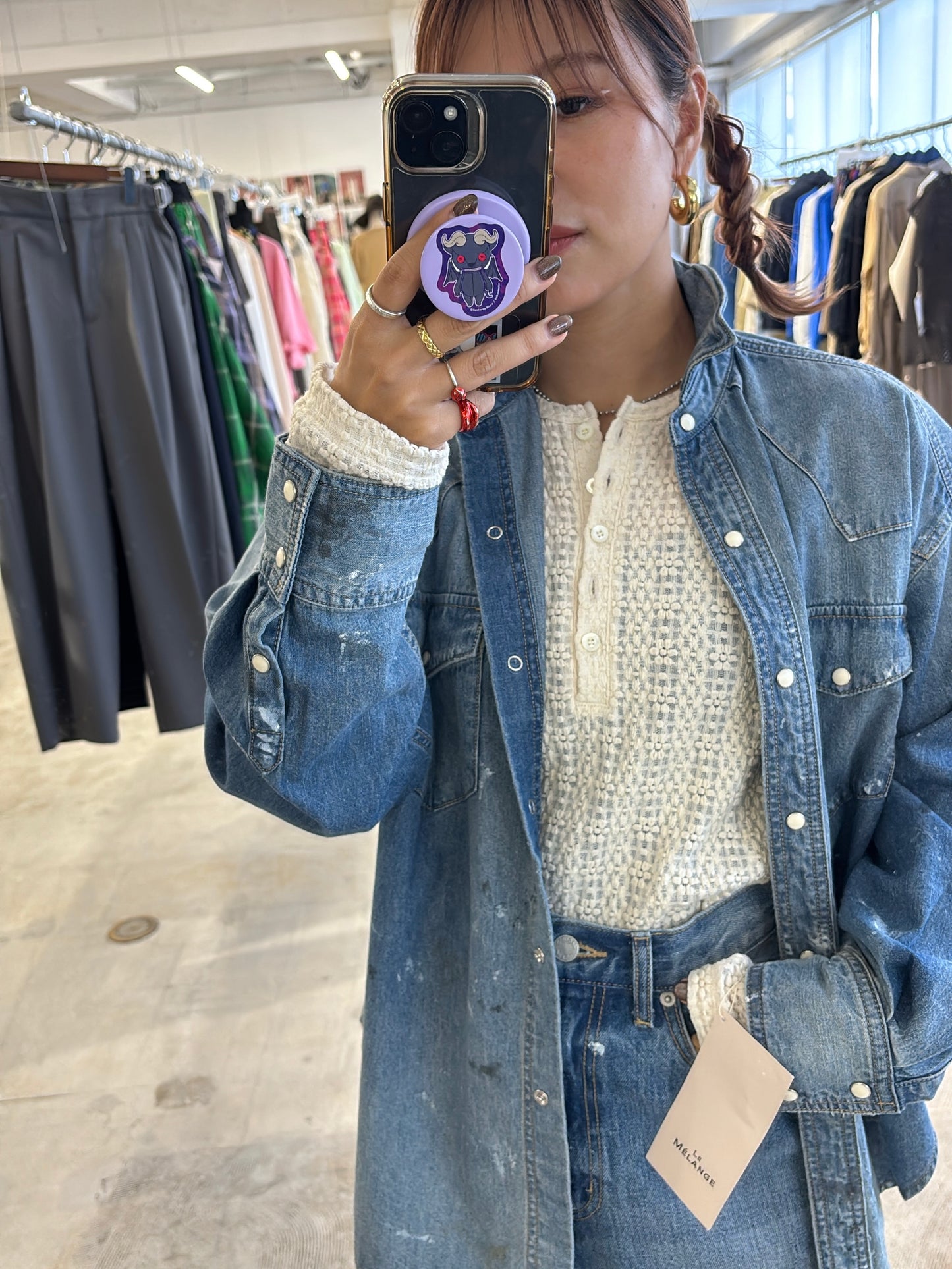 受付終了【予約販売】ヘンリーネックカットソー／8611002／LE MÉLANGE