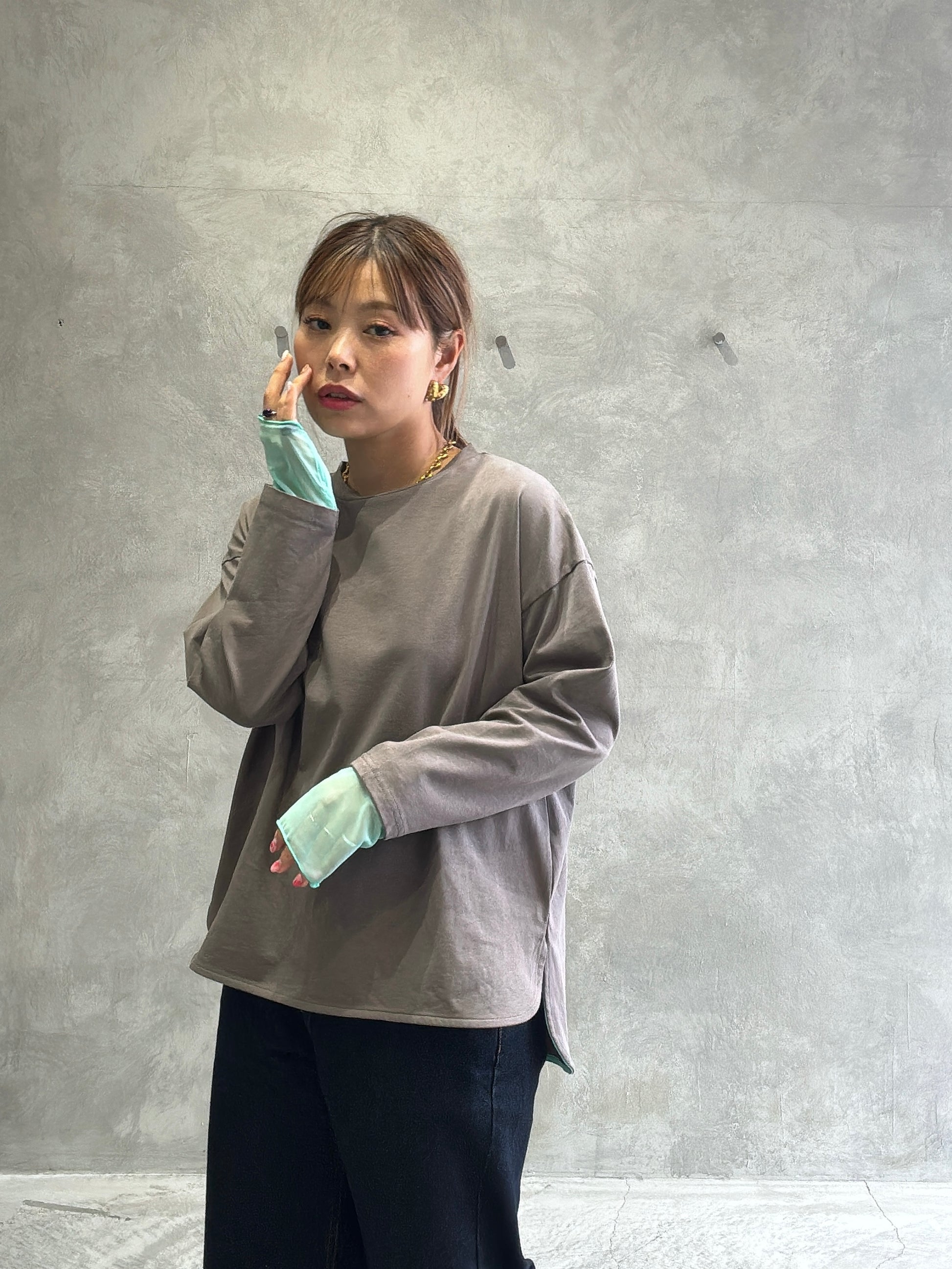 シアードッキング無地ロンT