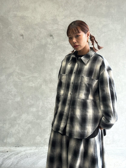 チェックシャツ／Dignite collier