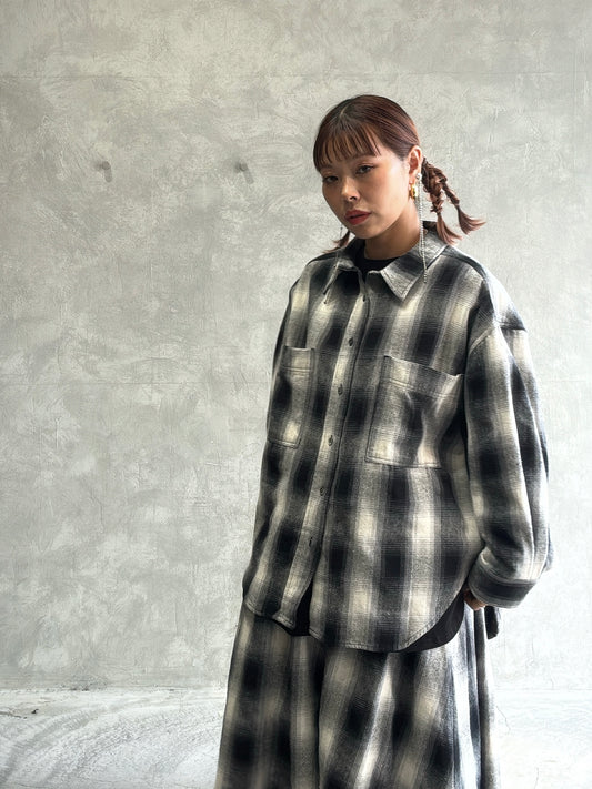 チェックシャツ／Dignite collier