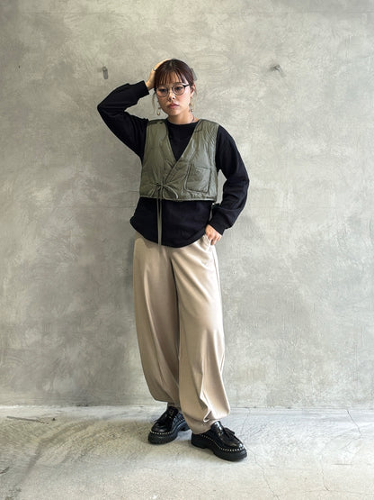 異素材ミックスカットソー／Dignite collier