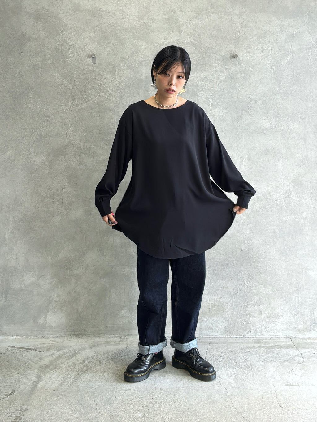 前後2wayフォトプリントロンT／Anna Kerry