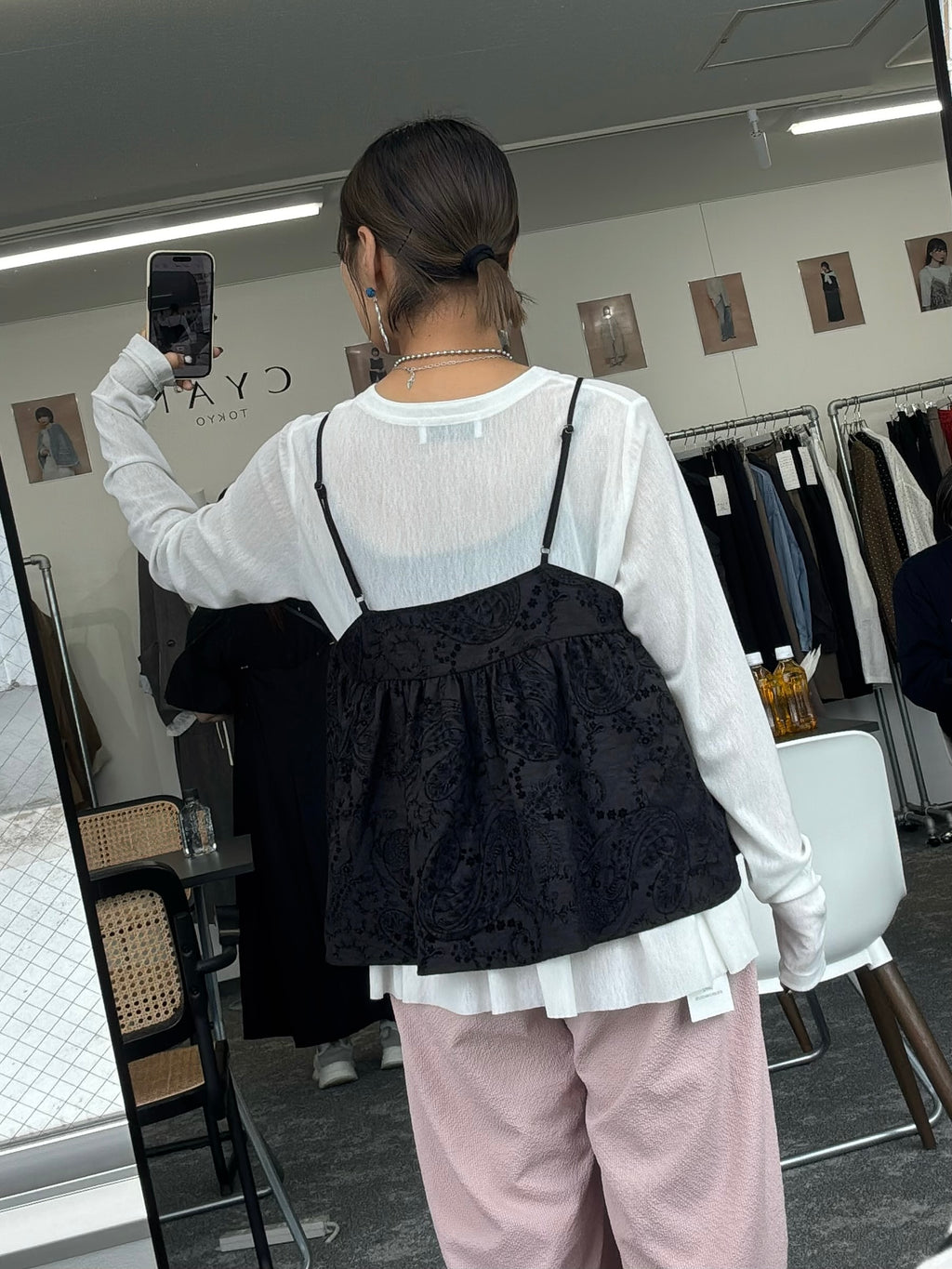 【予約⚡︎販売】バックギャザーチュールヘンリー／710562／CYAN TOKYO／2027SS #1