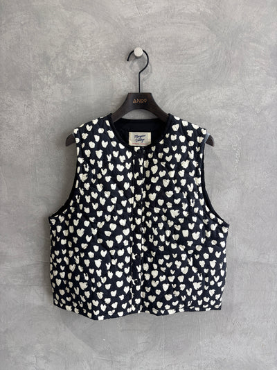 ハート柄パディングベスト／MG JK-26086-A／MARGAUX VINTAGE／2026 AW＃1