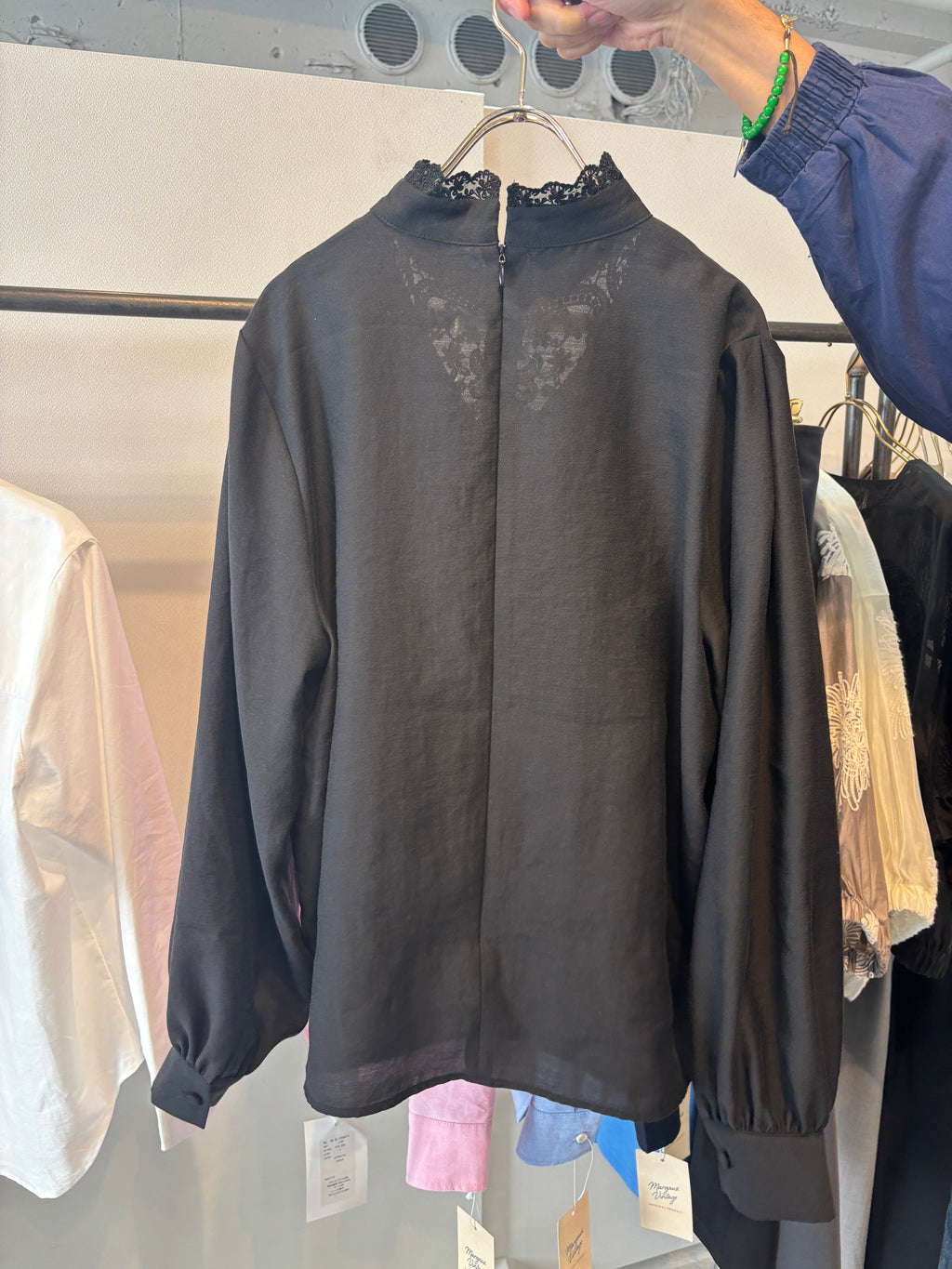 【予約⚡︎販売】オックスフォードフリルシャツ／MG BL - 27013 - S／MARGAUX VINTAGE／2027 PRE SPRING COLLECTION