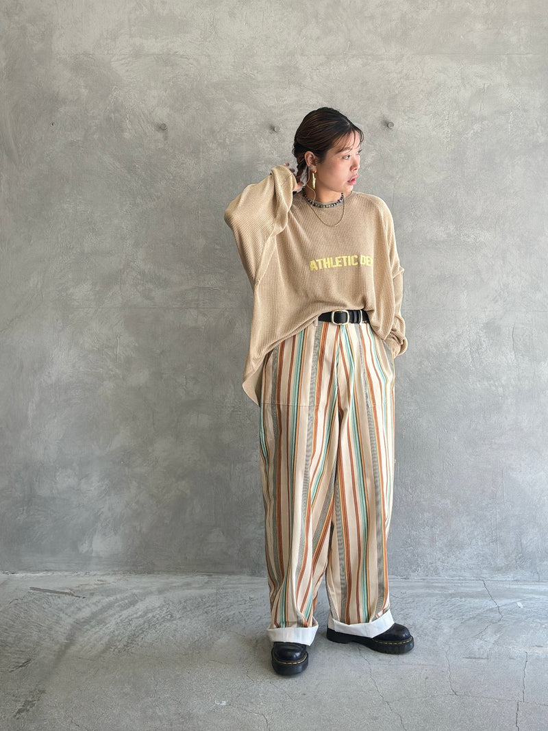 【再入荷】ワッフルドルマンロンT／flamingo firm
