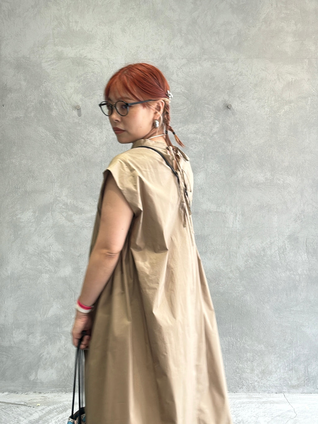 スタンドカラーワンピース／Dignite collier／MNMS