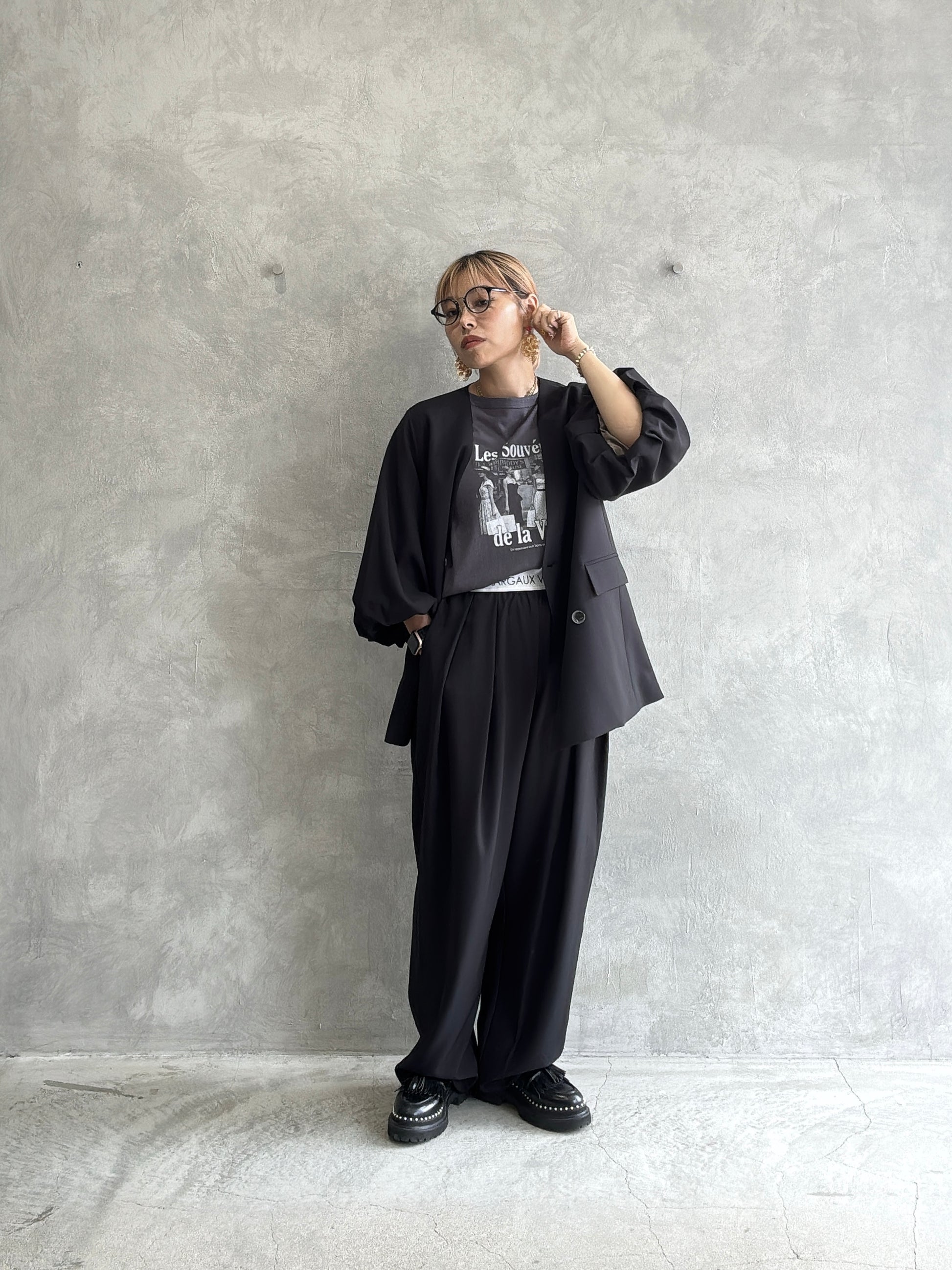 バルーンスリーブノーカラーJK／MG JK-26088-A／MARGAUX VINTAGE／2026 AW＃1