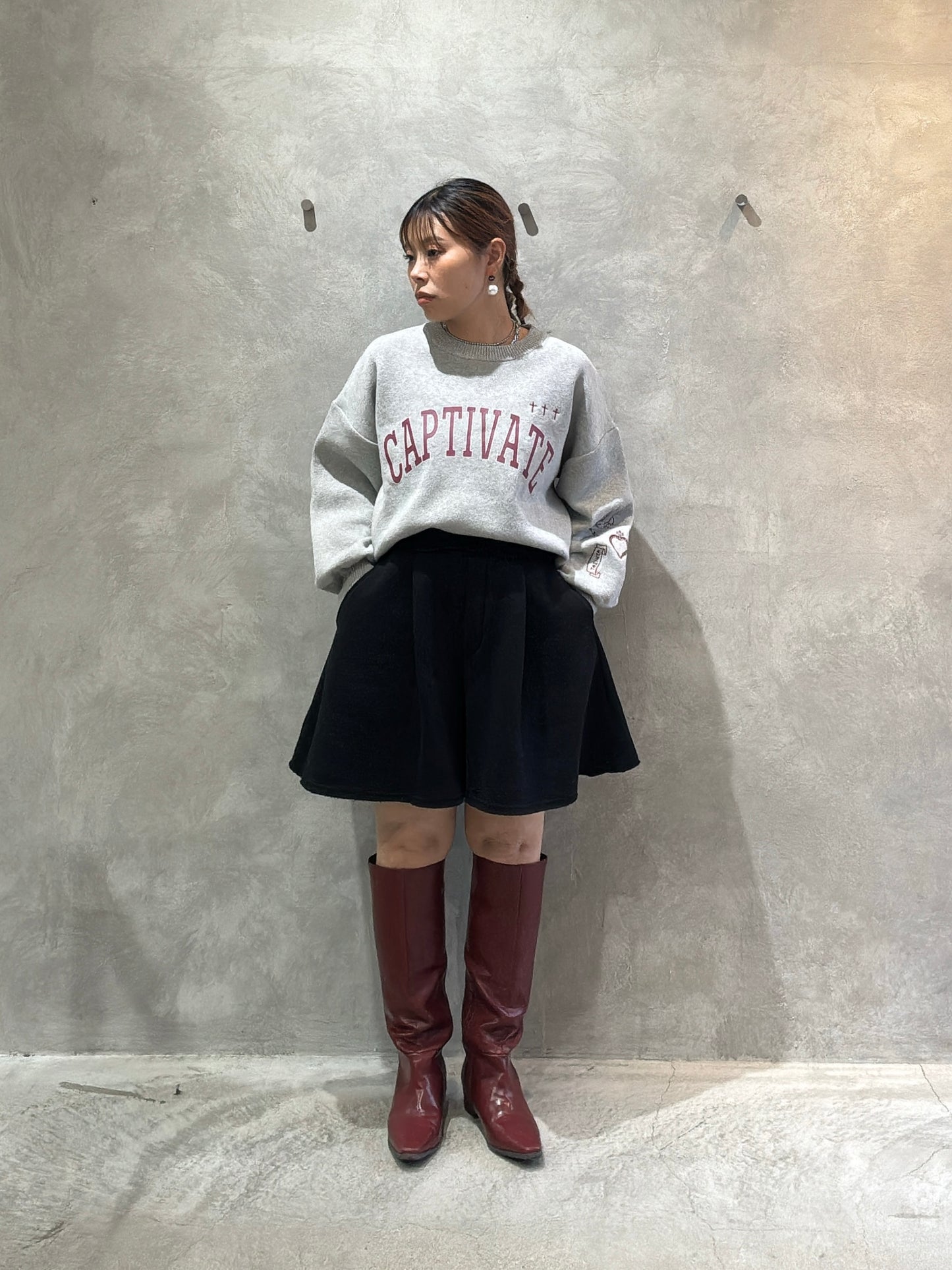 裏起毛フレアショーパン／VERSEAU