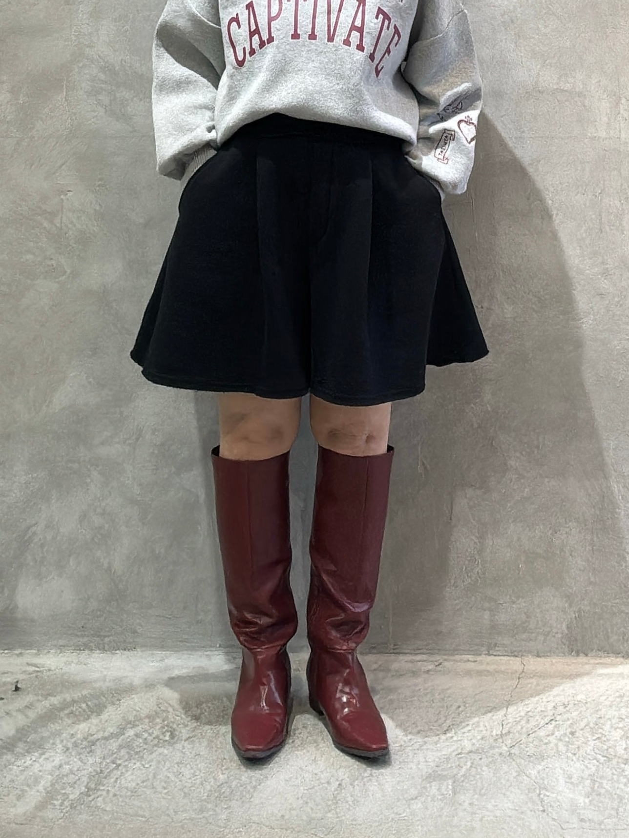 裏起毛フレアショーパン／VERSEAU