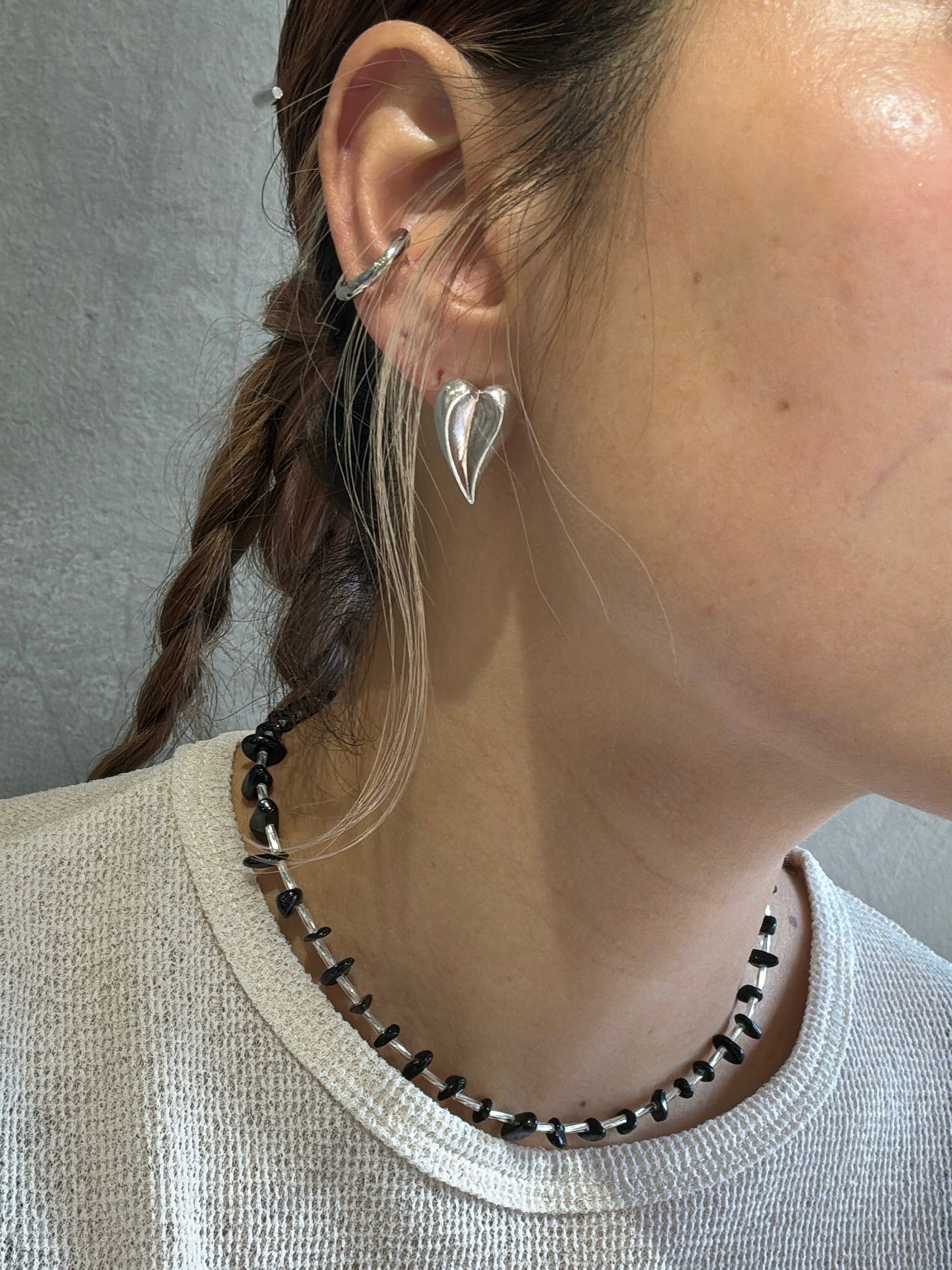 【予約販売】ソリッドハートピアス