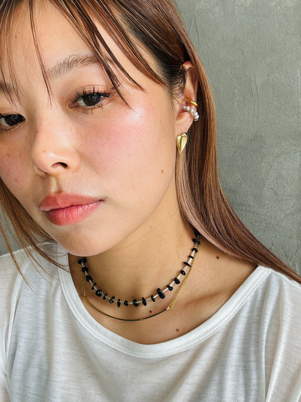 ⚡︎【予約販売】ブラックビーズmixネックレス