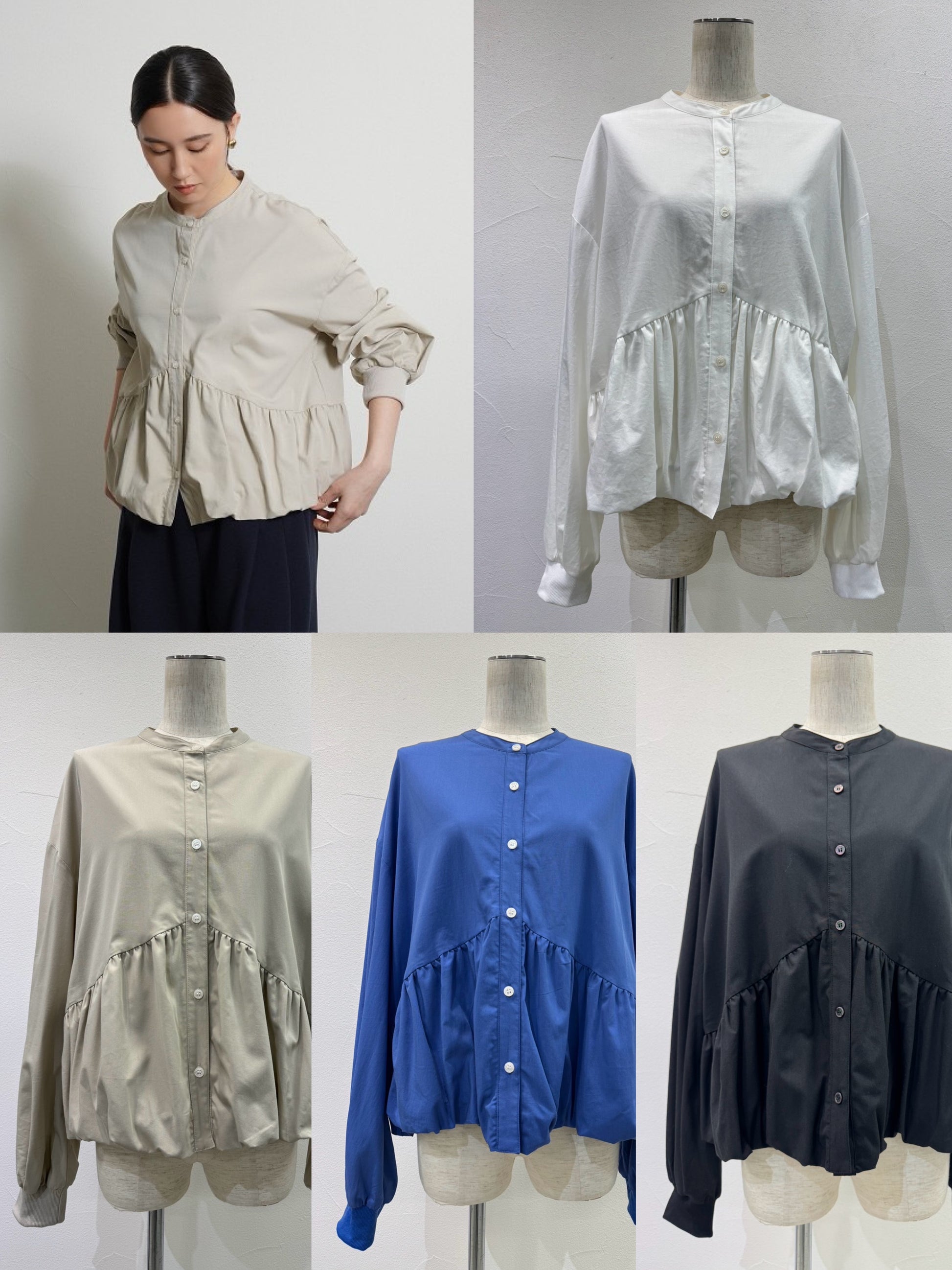 【予約⚡︎販売】ギャザーバルーンシャツ／604489／CYAN tokyo／2026 AW#1