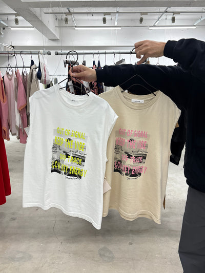 リメイク風ノースリーブ／8621009／LE MÉLANGE／2026 SS#2　Tシャツ