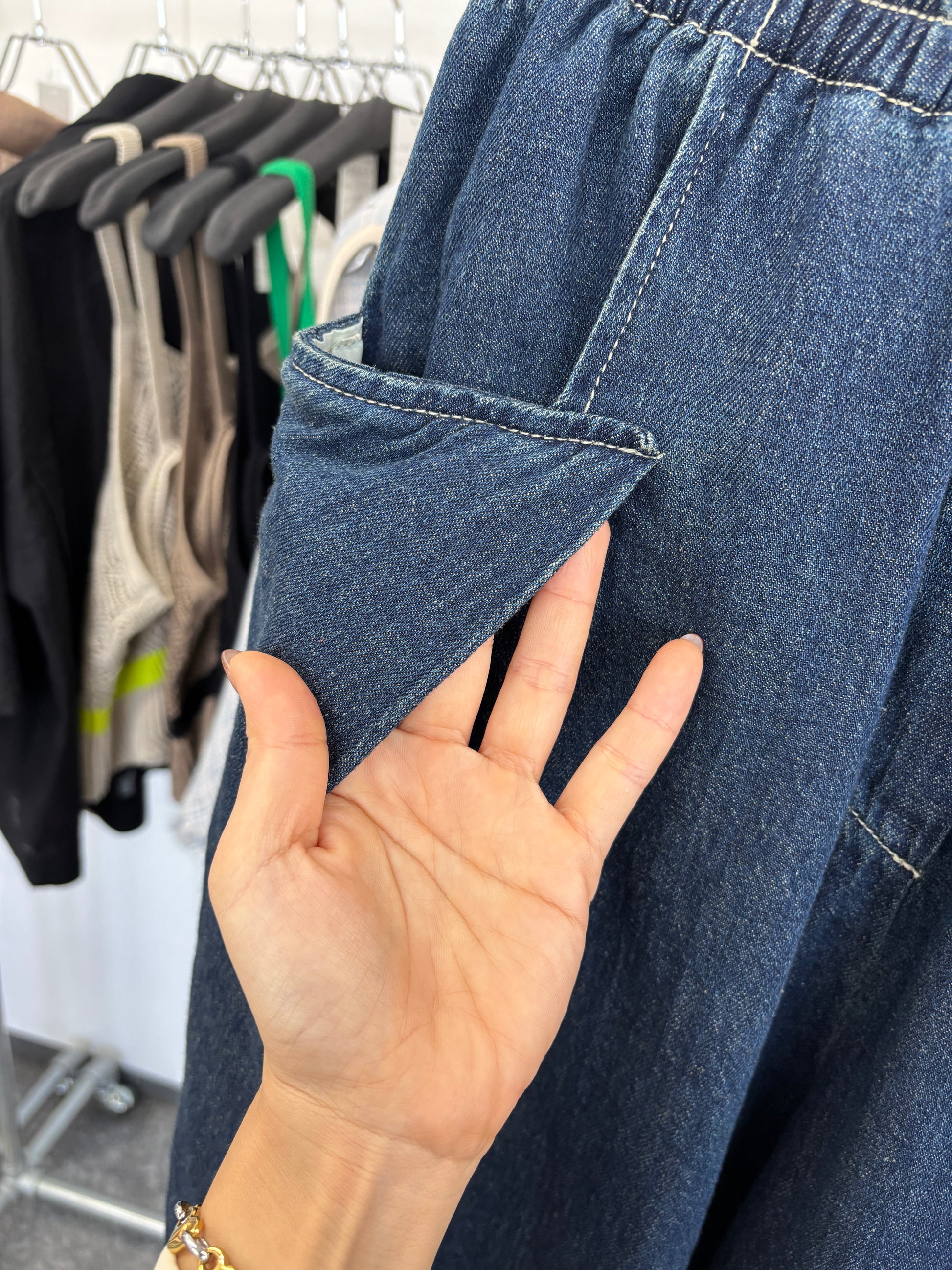 【予約販売】オーバータックリネンデニムワイド／601464／CYAN tokyo／2026 SS#2