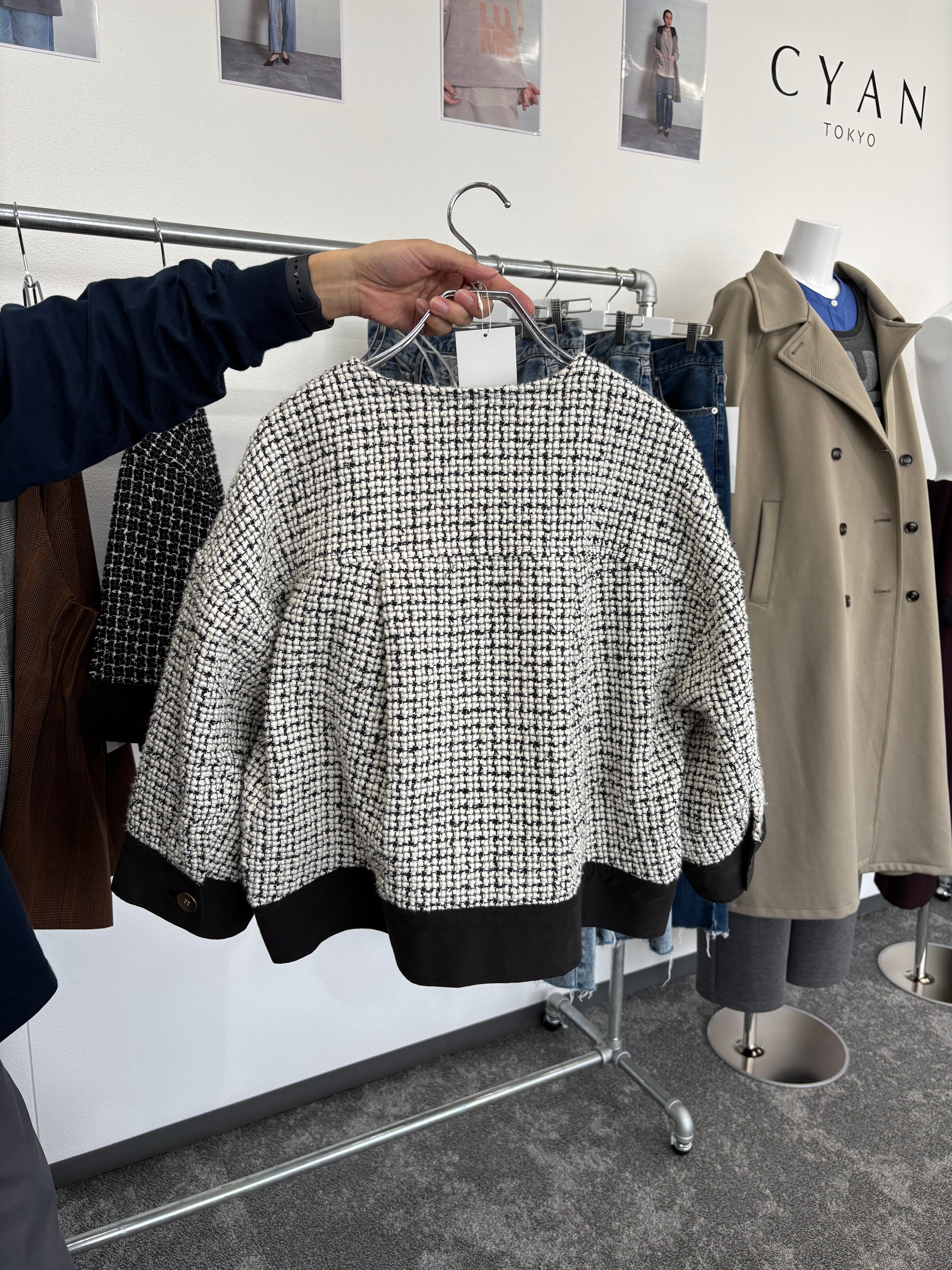 【予約⚡︎販売】ハーフスリーブツイードJK／604484／CYAN tokyo／2026 AW#1