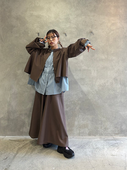 ラウンドヨークガウチョパンツ／CYAN tokyo