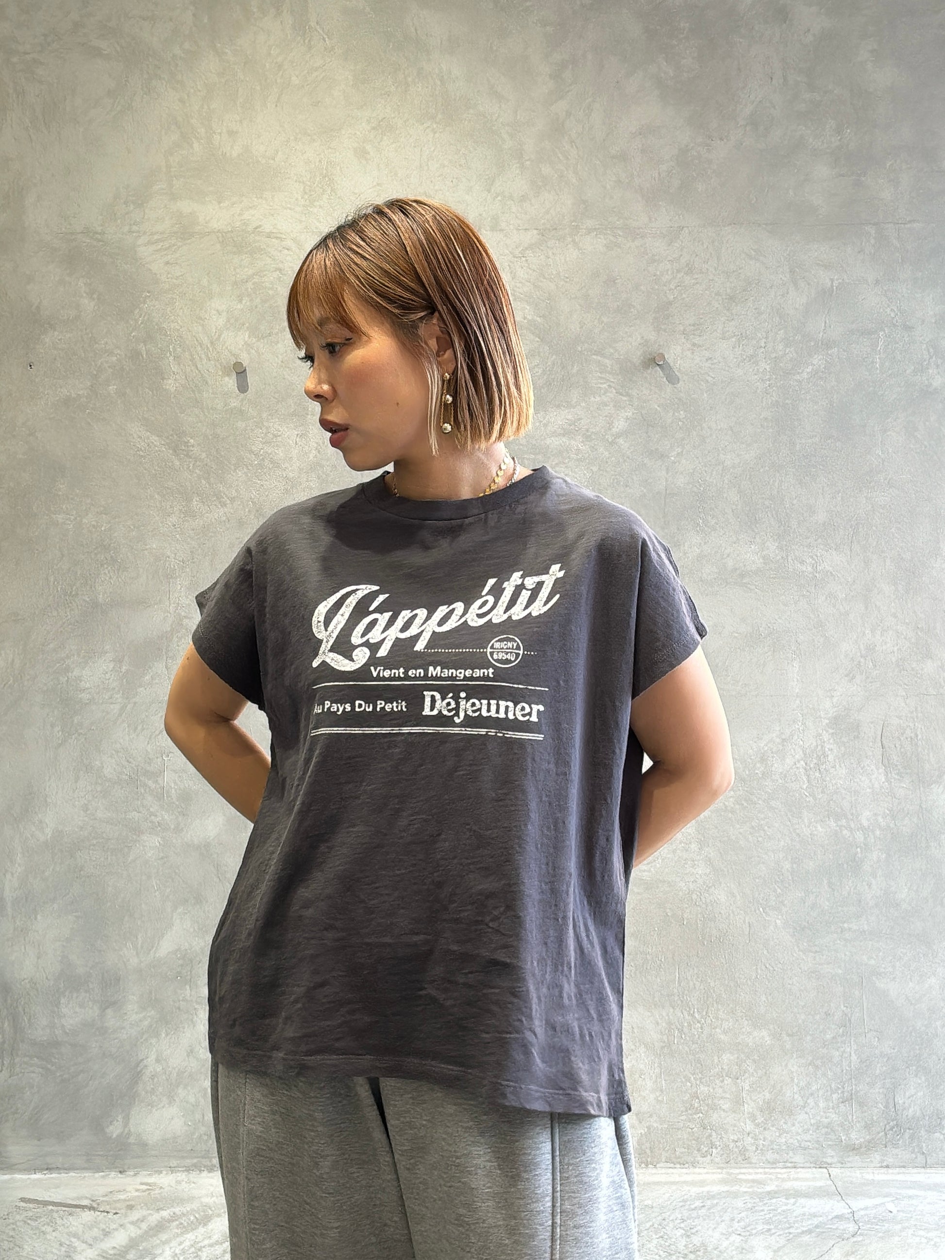 【予約販売】LappetitゆるフレンチスラブTシャツ／ING