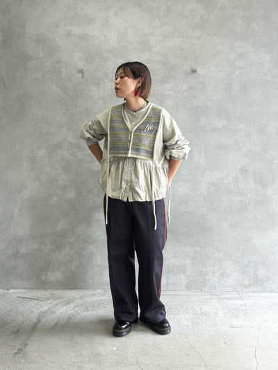 ジャガードVネックベスト／#8642701／LE MÉLANGE／2026 AW #1