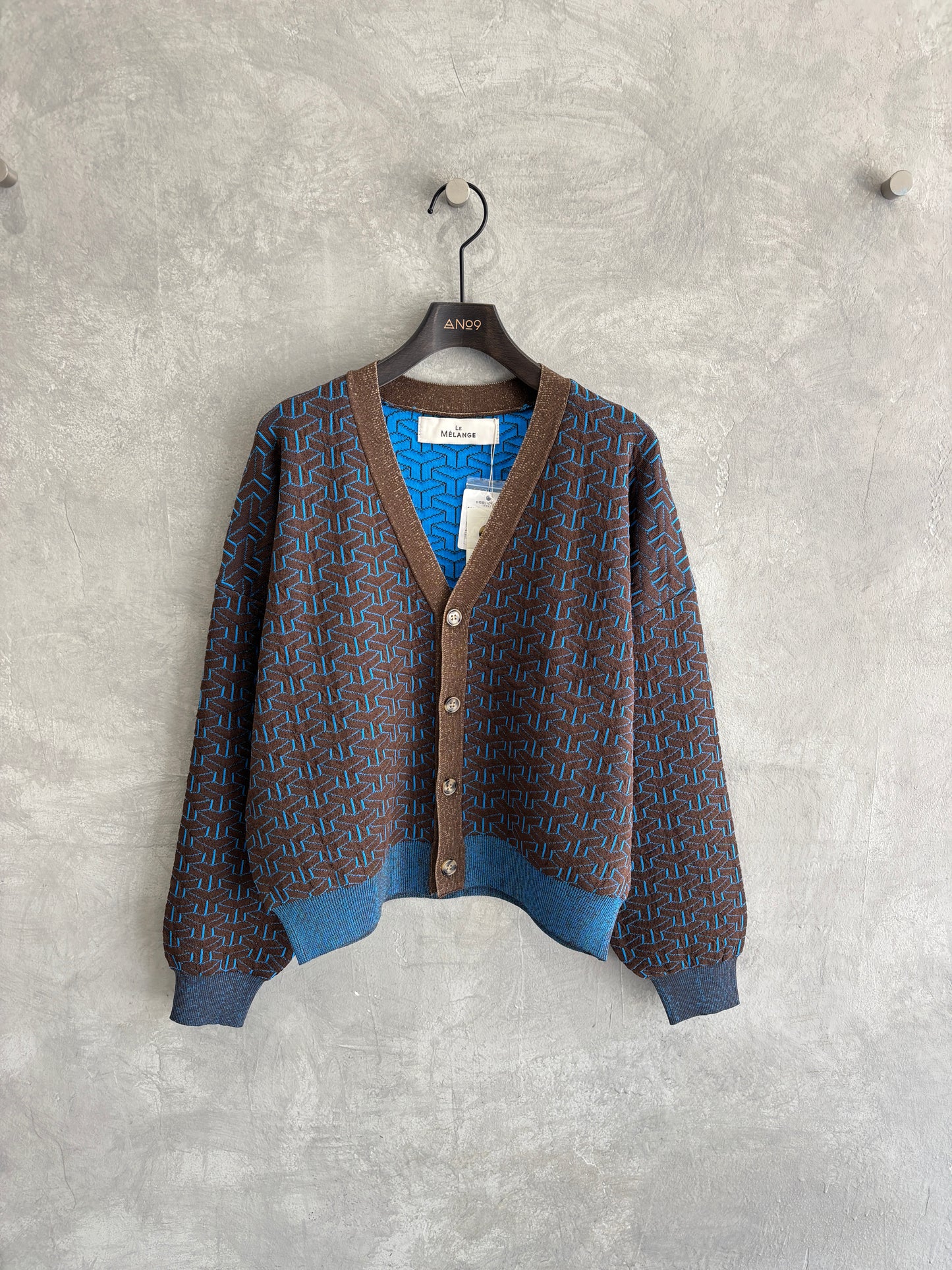 連続柄ニットカーディガン／LE MÉLANGE