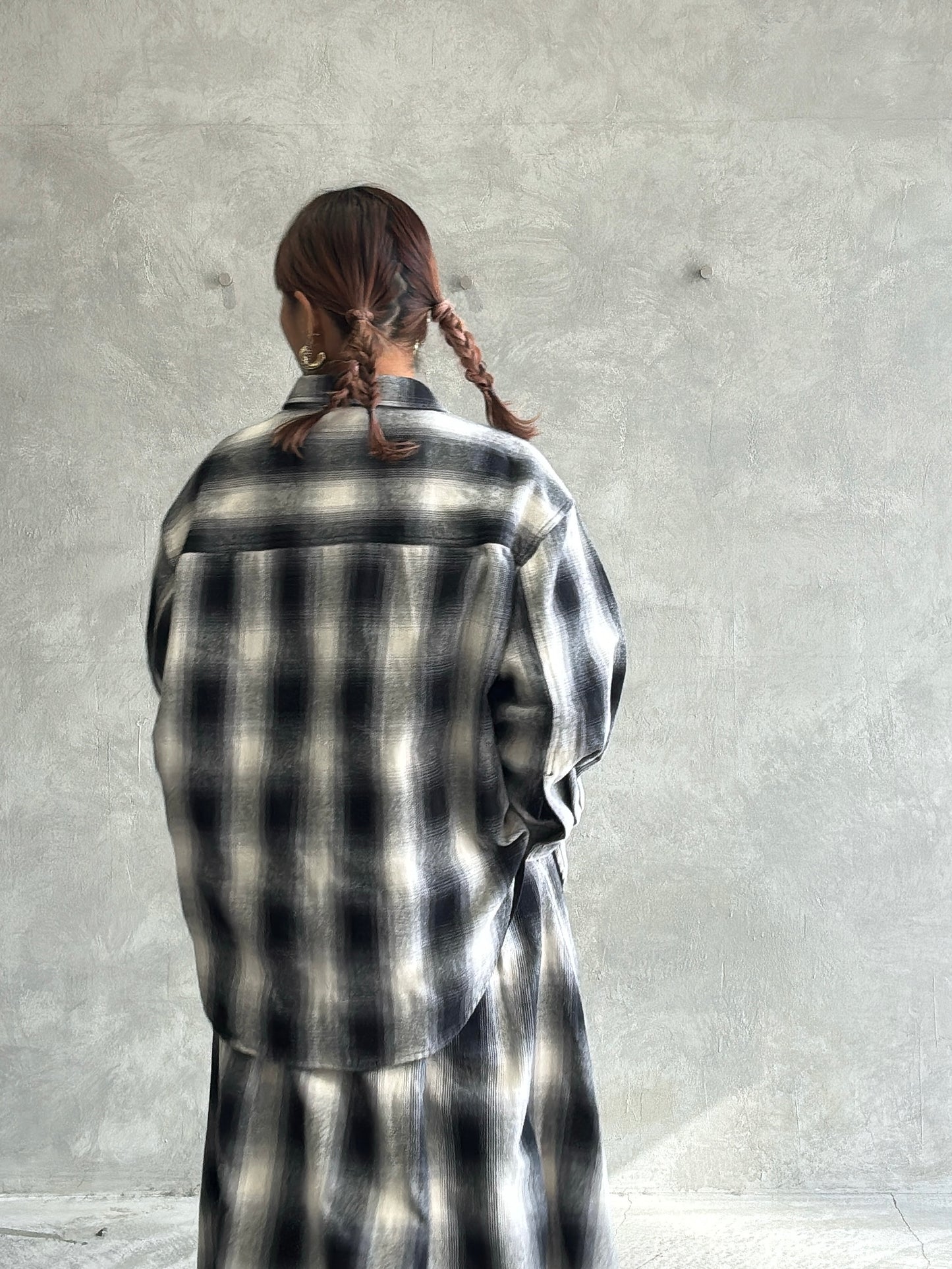 チェックタックスカート／Dignite collier