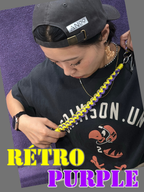 受付終了⭐︎コラボ【予約販売】Rétro PURPLE／レトロパープル（パープル×イエロー）2way仕様スマホショルダー／ホイップウェーブ＆パール／受注生産