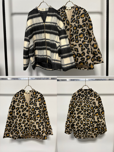 【予約⚡︎販売】シャギージップコート（レオパード柄）／MG CO-26129-A／MARGAUX VINTAGE／2026 AW＃2