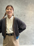 連続柄ニットカーディガン／LE MÉLANGE