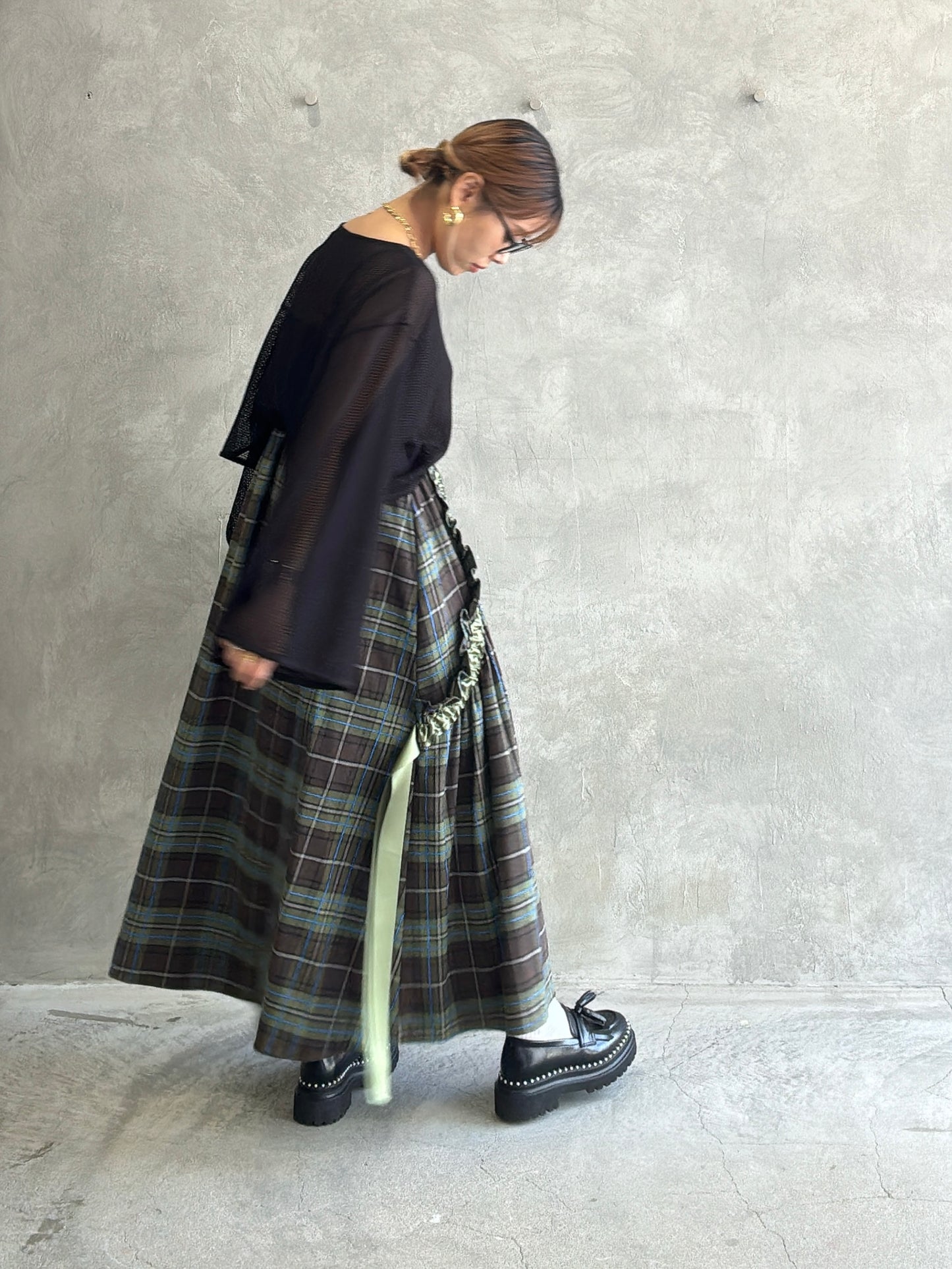 メッシュフレアプルオーバー／Anna Kerry