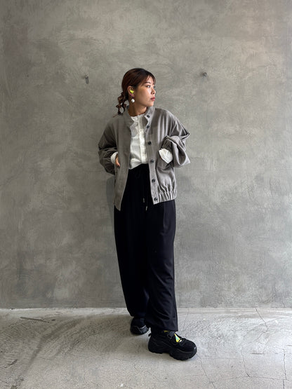 ワイドスリーブウーリーショートブルゾン／CYAN tokyo